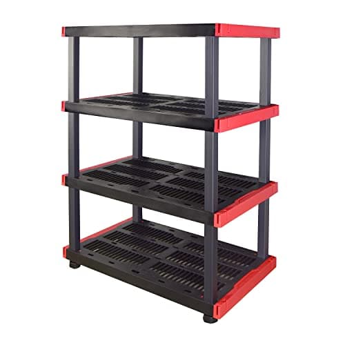 CX Craftsman, 4-Tier Highly Durable Storage Rack, 200lbs/shelf, (55”H x 40”W x 24”D), Interlocking Shelving Unit and Weather-Resistant Design, American Made Garage Shelf